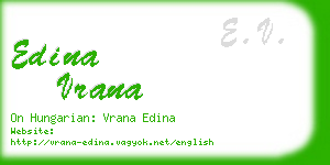 edina vrana business card